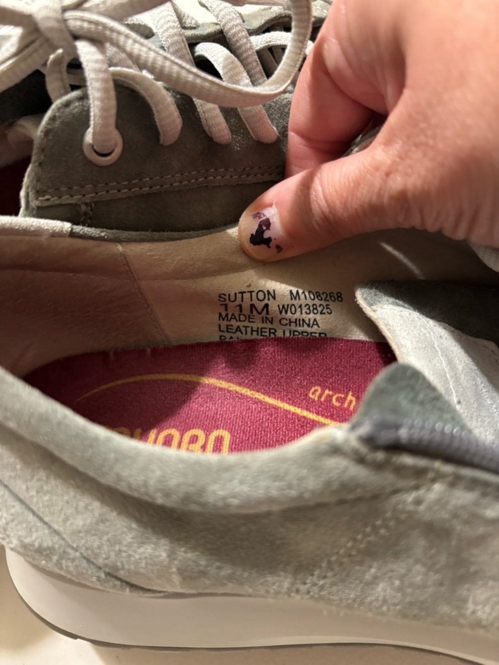 Athleisure Suede Lace-Up Sneakers Gray Size 11 Medium Width Side Zipper Office - Picture 10 of 10